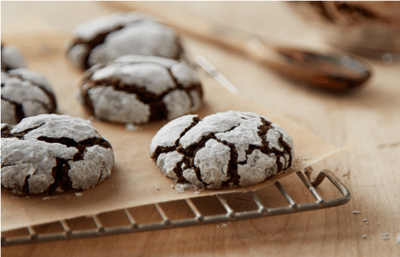 Chocolate Crinkle Cookies - Chocolate Cookies With Hershey Cocoa Powder Clipart (570x570), Png Download