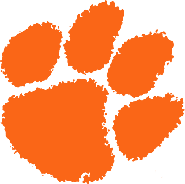 604 X 600 26 - Clemson Tiger Paw Vector Clipart (604x600), Png Download