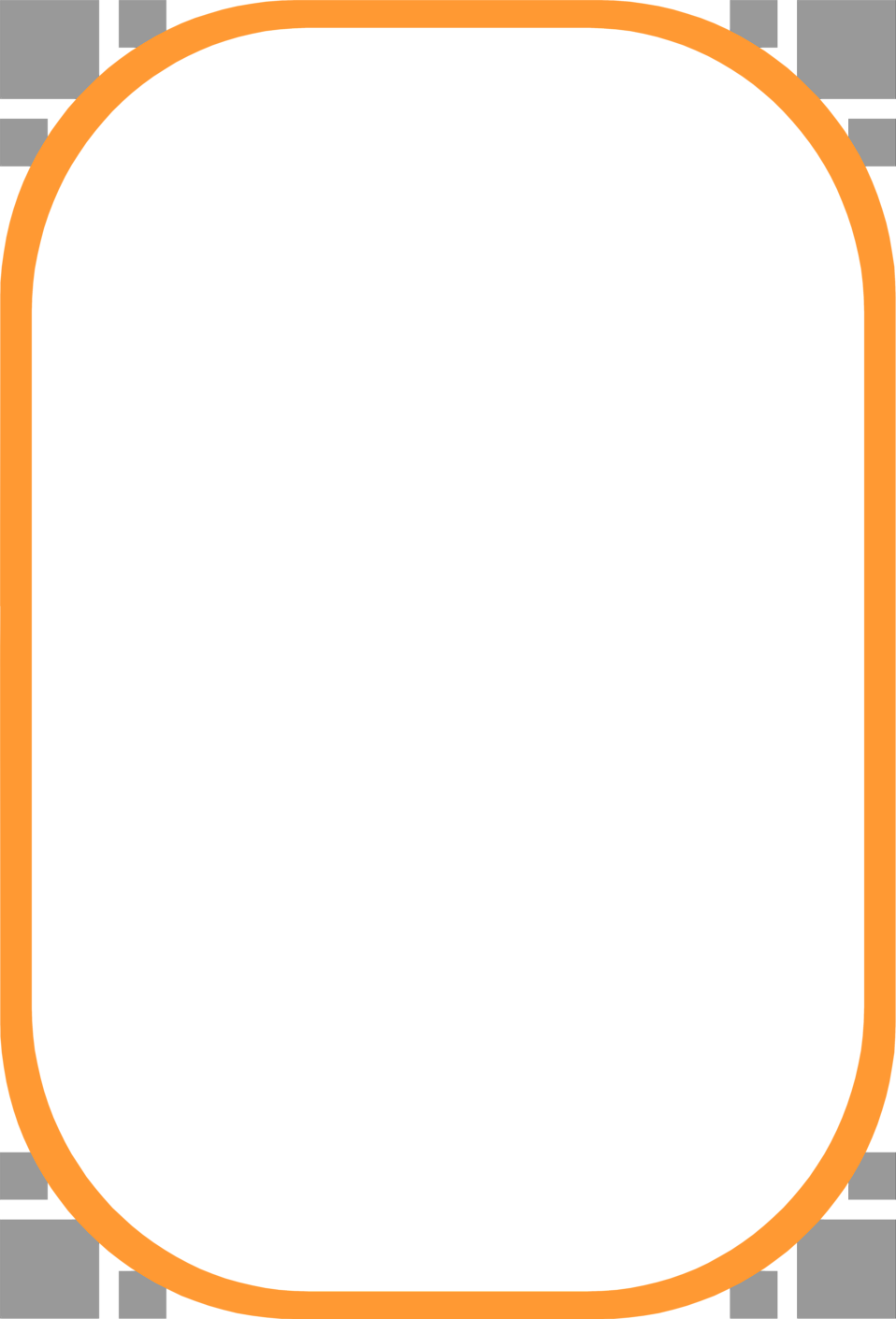 Clipart Frames Orange - Orange Border Clip Art - Png Download (958x1410), Png Download