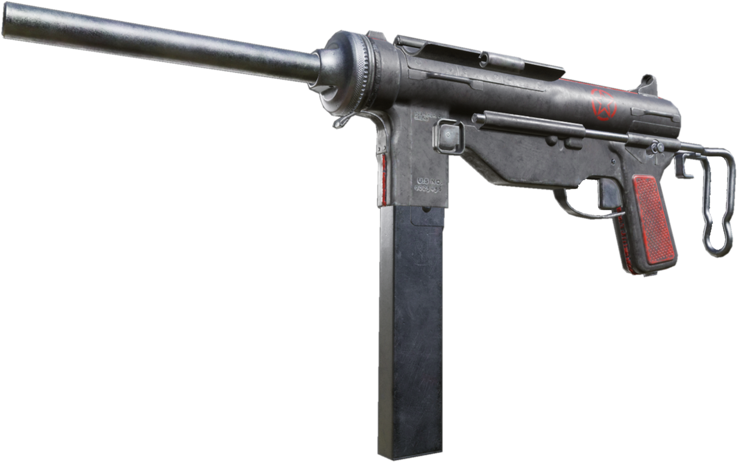 The 'grease Gun / Redline' Weapon Skin, Awarded For - Firearm Clipart (3300x1920), Png Download