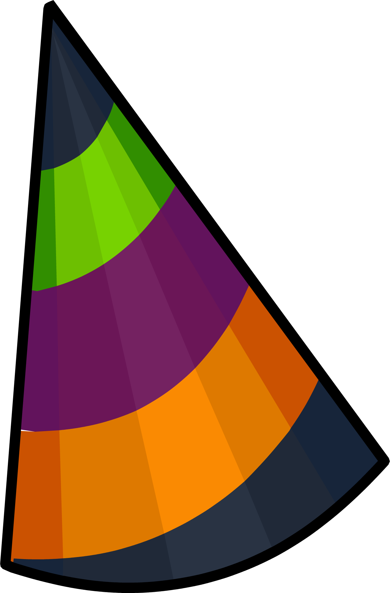 Club Penguin 7th Party Hat - Club Penguin 6th Anniversary Hat Clipart (1336x2030), Png Download