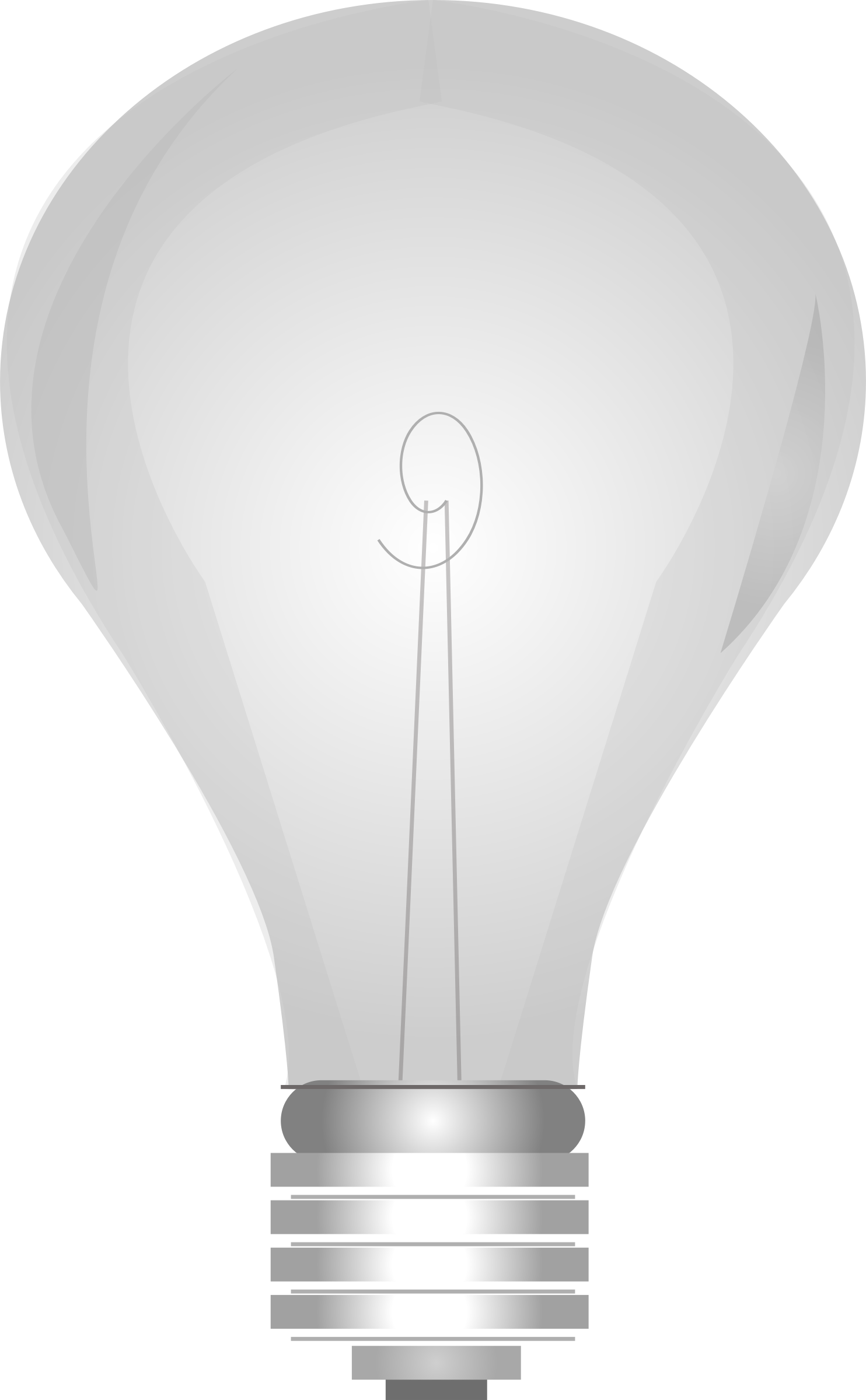 This Free Icons Png Design Of Lightbulb Grayscale Clipart (1484x2400), Png Download