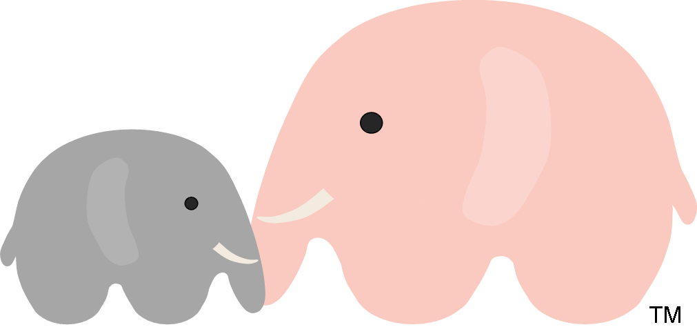 Baby And Mom Elephant Png Clipart (1011x474), Png Download