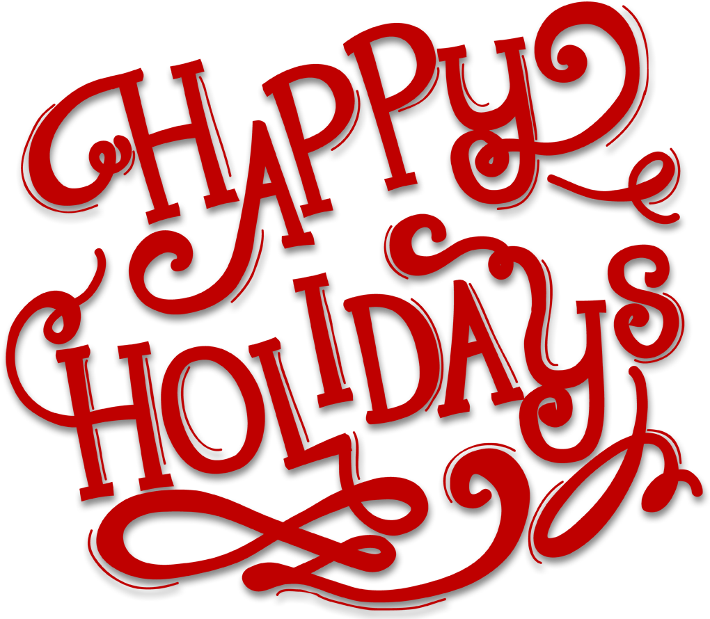 Happy Holidays Png Transparent - Calligraphy Clipart (1031x899), Png Download