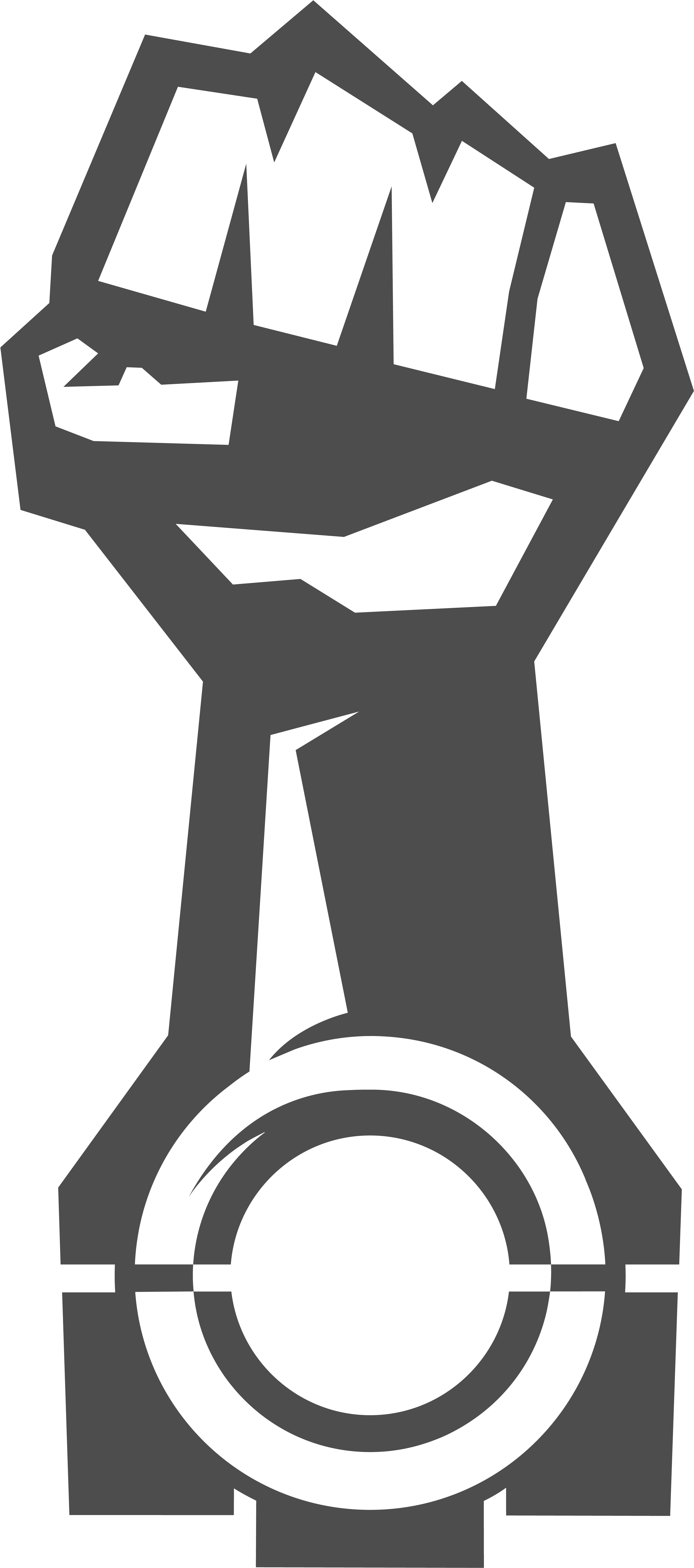 Grey-fist - Motorfist Clipart (4000x8333), Png Download