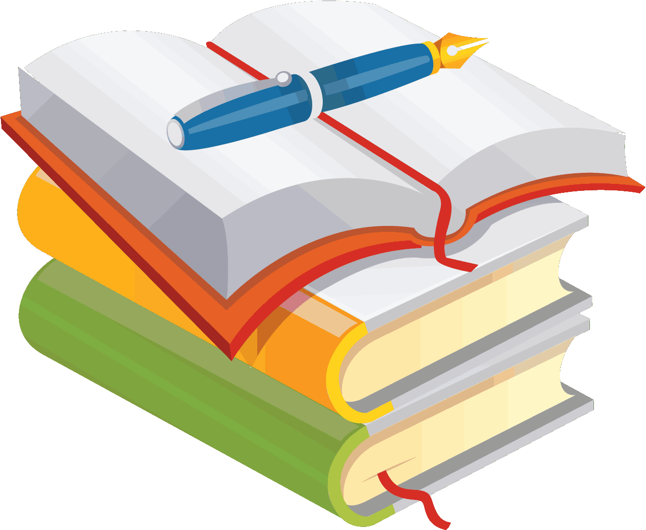 Books And Pen Png , Png Download - Books And Pen Clipart Transparent Png (1291x1058), Png Download