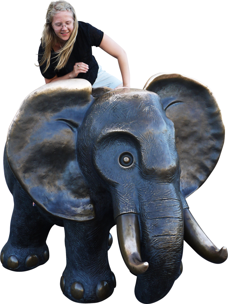 Sitting Elephant Clipart (767x1024), Png Download