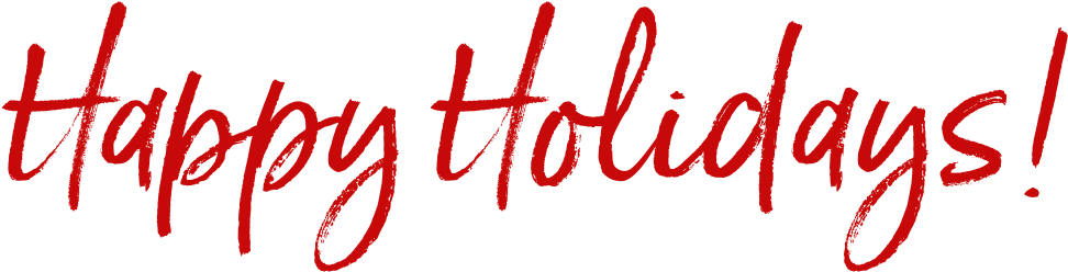 Happy Holidays Banner Png - Calligraphy Clipart (1618x1080), Png Download