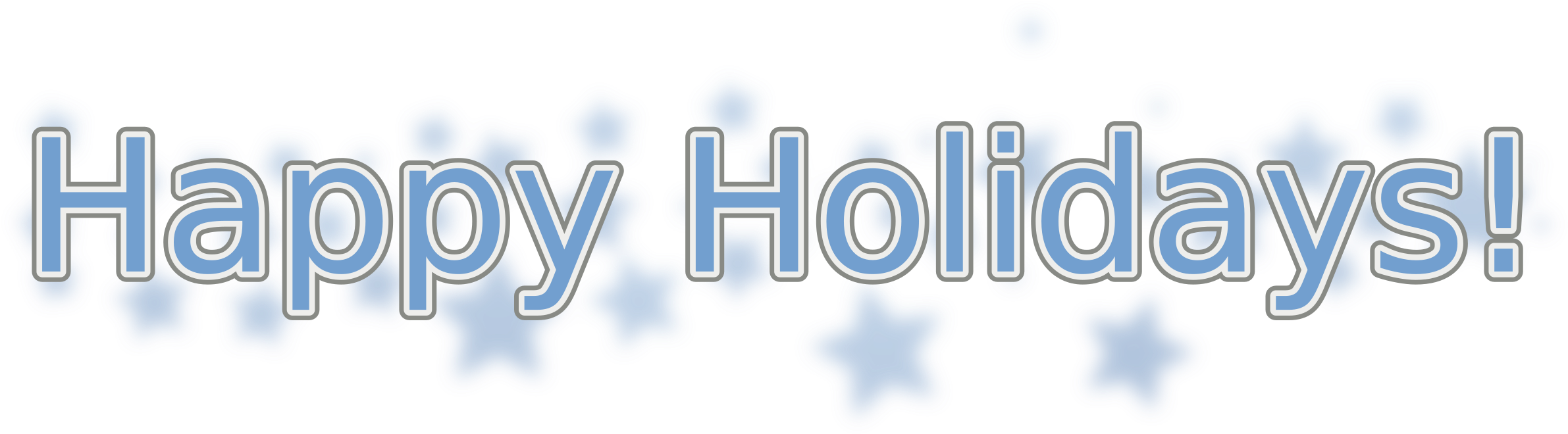 Happy Holidays Vector Stock Clipart (2382x660), Png Download