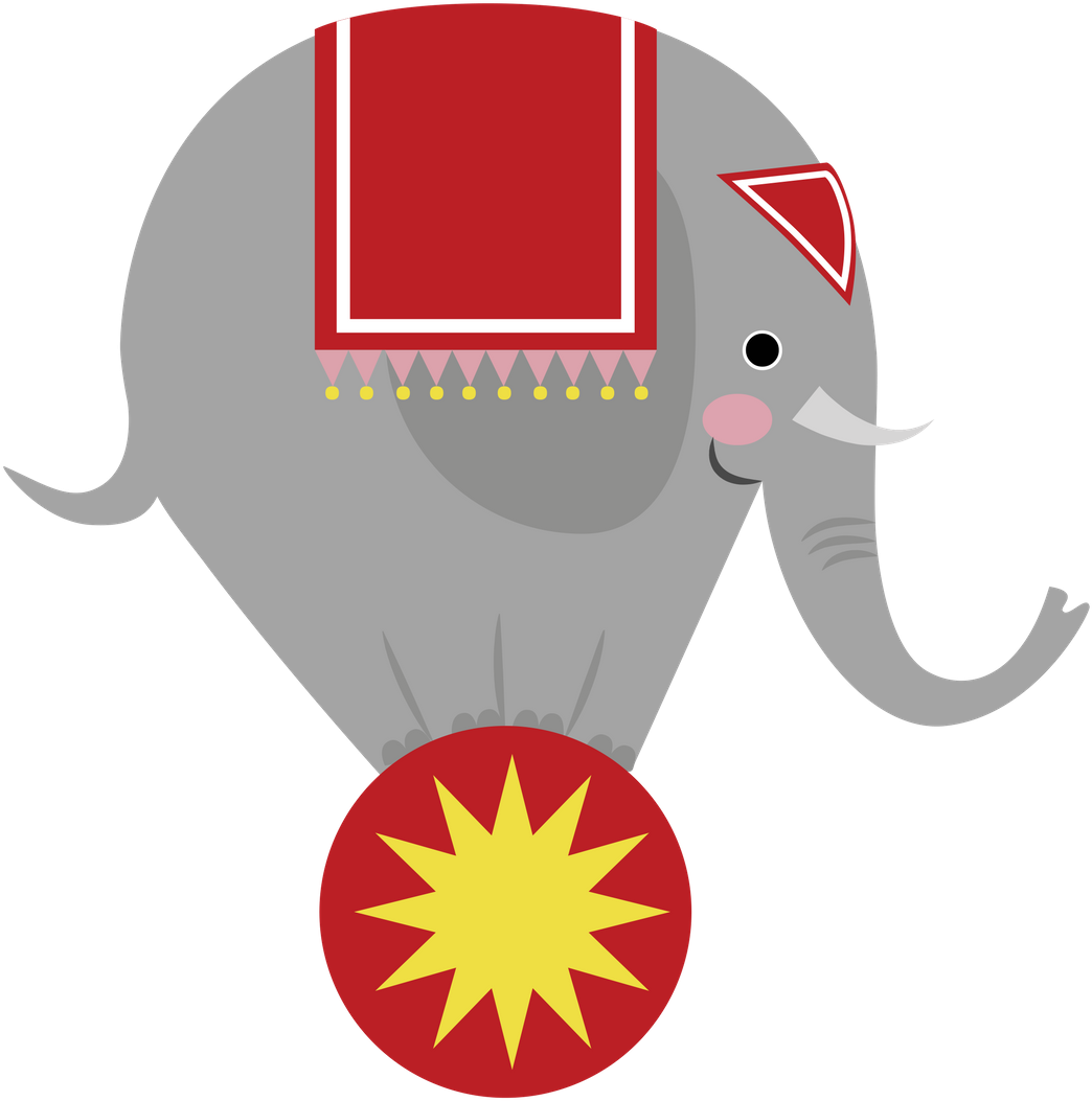 Circus Elephant Png - Desktop Wallpaper January 2019 Calendar Clipart (1080x1080), Png Download