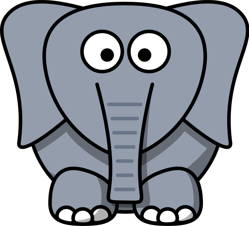 Cartoon Elephant Svg Clip Arts 600 X 545 Px - Png Download (600x545), Png Download