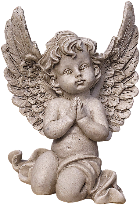 500 X 720 5 - Angel Baby Statue Praying Clipart (500x720), Png Download