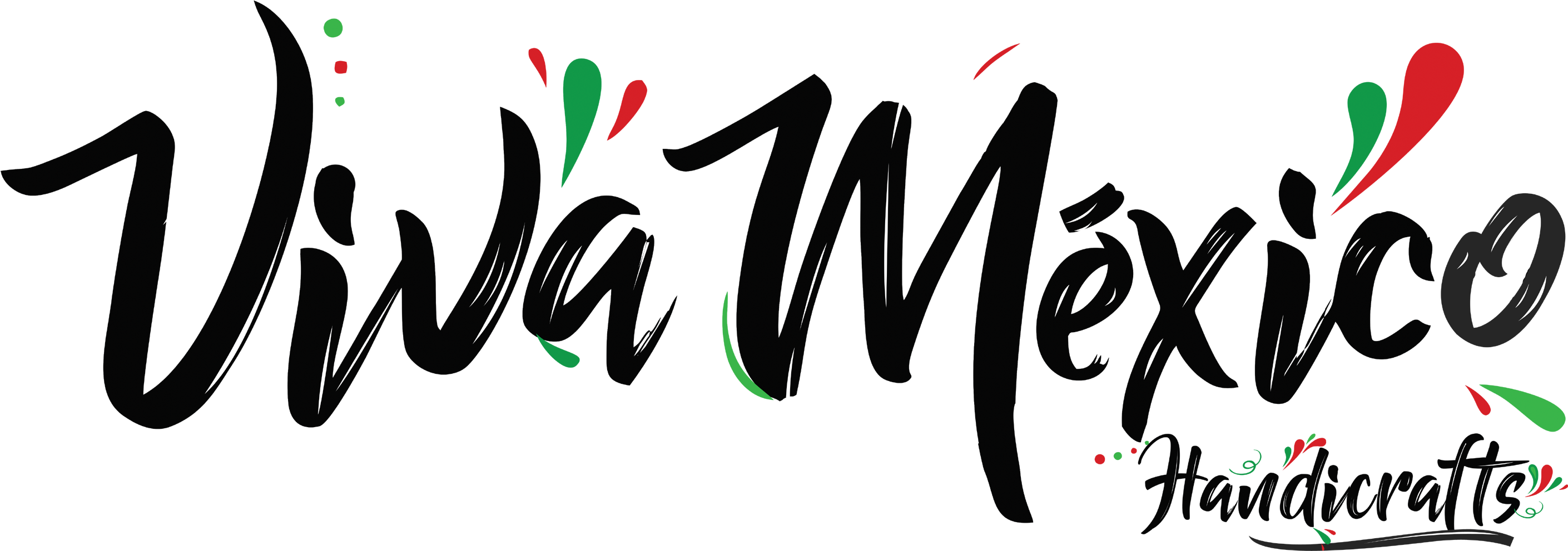 Viva Mexico Handicrafts - Calligraphy Clipart (2944x1064), Png Download