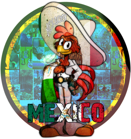 Viva México 🇲🇽🎉💞 - Cartoon Clipart (540x587), Png Download