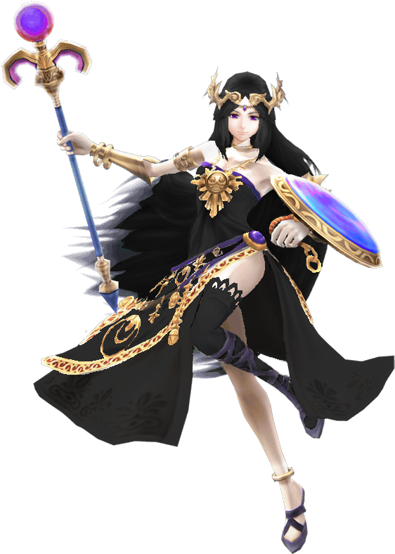 What If Dark Pit Got A Dark Palutena - Palutena Black Hair Clipart (562x788), Png Download