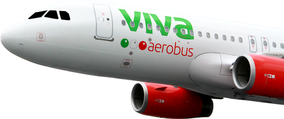 Gente Viva Avion3 - Aerolínea Viva Aerobus Clipart (984x608), Png Download