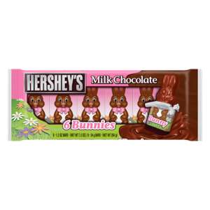 Easter Hershey's Milk Chocolate Bunnies 6 Pack, - Hershey's Clipart (300x300), Png Download