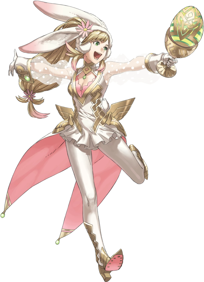 1girl Animal Ears Bangs Blonde Hair Breasts Bunny Tail - Fire Emblem Sharena Spring Clipart (850x969), Png Download