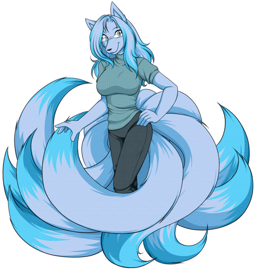 #anthro #ninetales #alolanninetales #freetoedit - Anthro Ninetales Clipart (868x920), Png Download