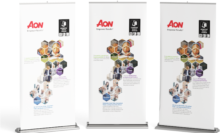 Retractable Banners - Aon Clipart (800x546), Png Download