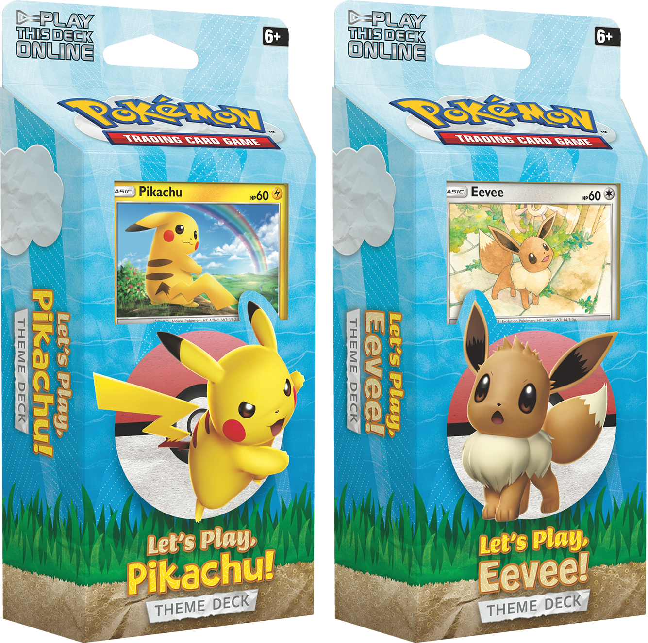 Pokemon Sun & Moon Let's Play Pikachu Let's Play Eevee - Let's Play Pikachu Theme Deck Clipart (1335x1326), Png Download