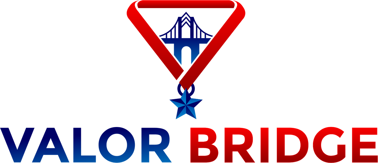 The Premier Leadership Development For Transitioning - Valor Bridge Logo Clipart (1216x525), Png Download