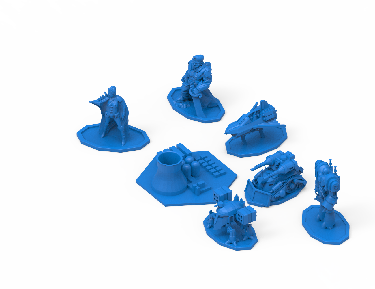 Discordia Cyberpunk Board Game Figures 3d Print Model - Toy Clipart (1300x1000), Png Download