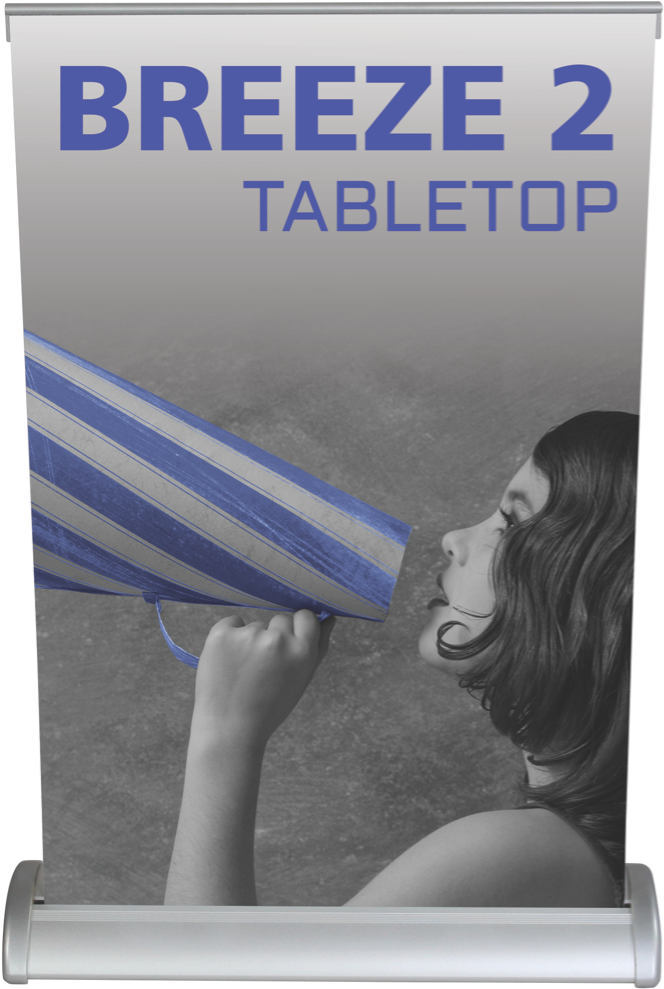 Image - Breeze Tabletop Retractable Banner Clipart (777x1080), Png Download