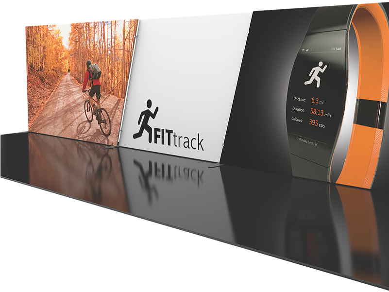 Fit Track Trade Show Banner - Box Clipart (800x616), Png Download