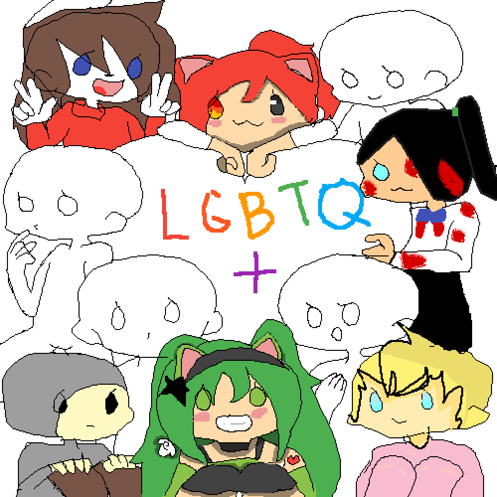 Nope, Senpai Is Still Mine - Cartoon Clipart (1000x1000), Png Download