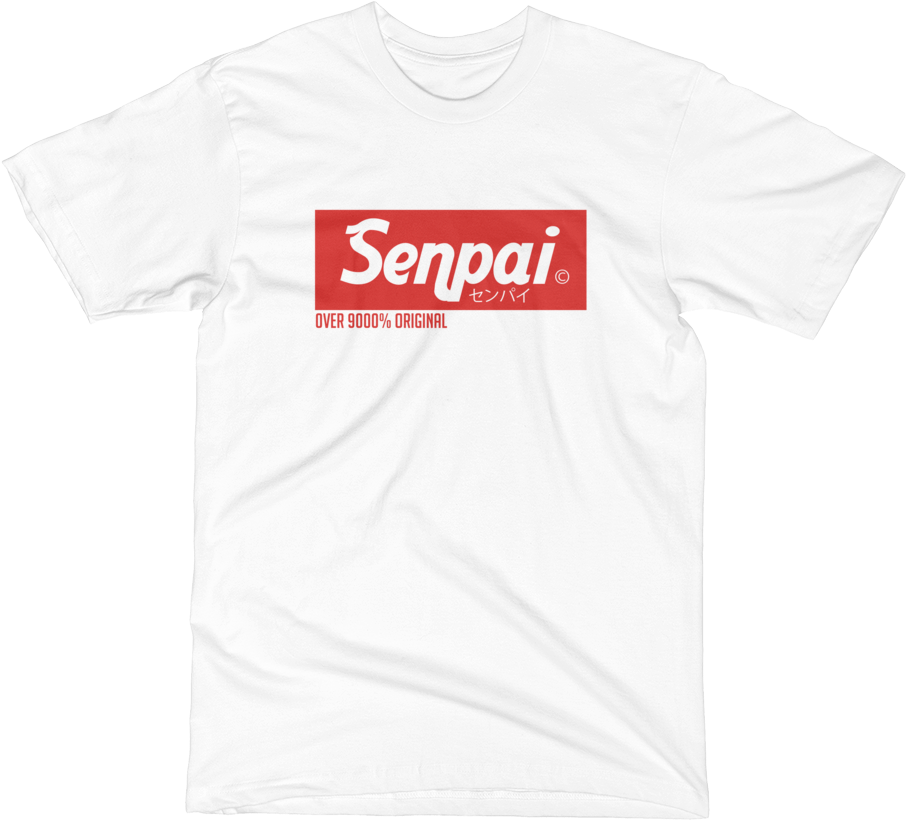 9000% Original Senpai Men's Short Sleeve T-shirt - Supreme Clipart (1000x1000), Png Download