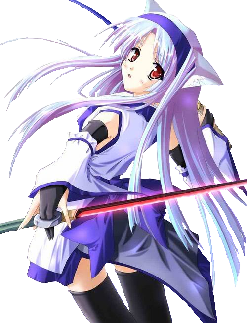 Photo Kitsuneswordswoman Zps4a62c852 - Anime Purple Hair Cat Clipart (500x653), Png Download