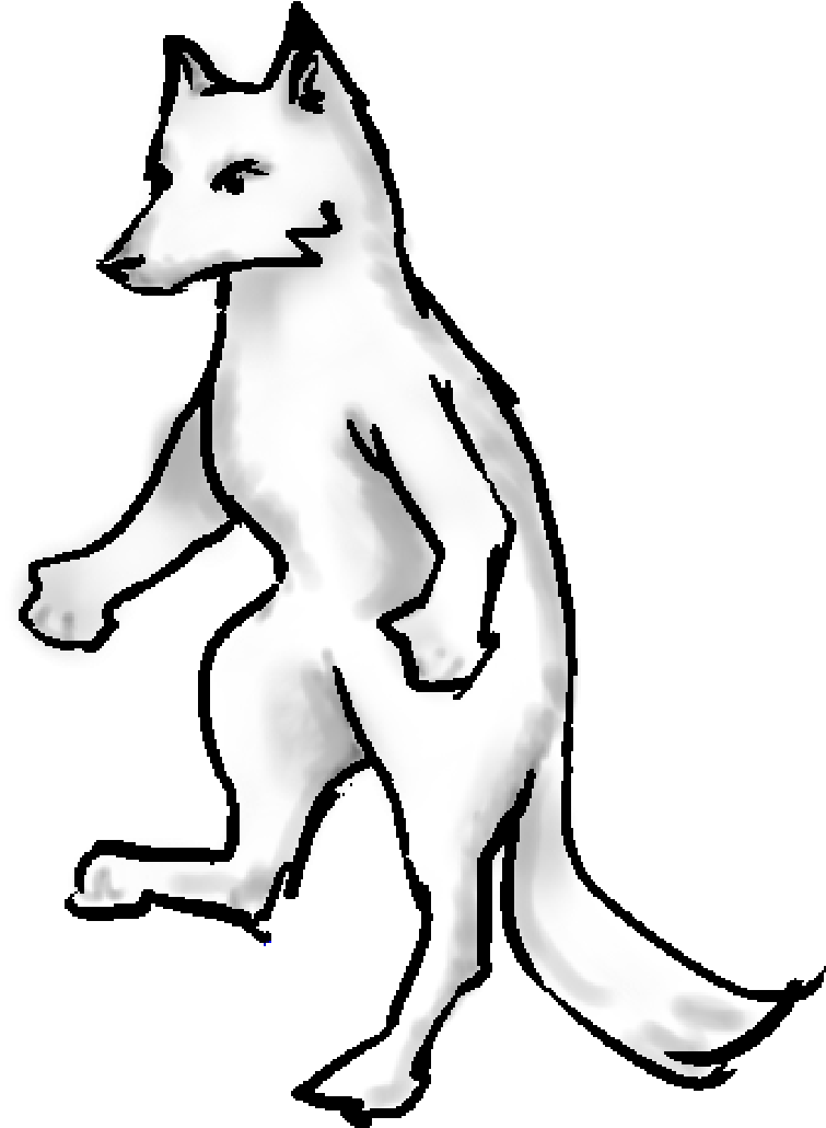 But It Is In A Kitsune's Nature To Be Curious About - Line Art Clipart (1417x1417), Png Download