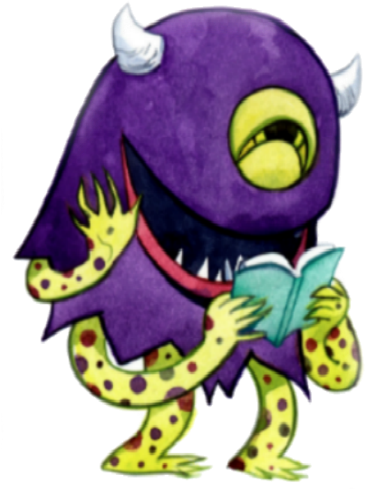 Bookie Monster - Cartoon Clipart (538x720), Png Download