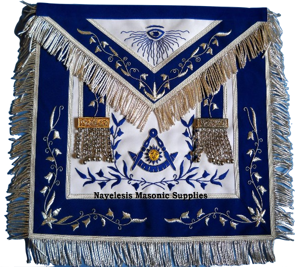 Past Master Silver Tassels Blue Apron - Patchwork Clipart (599x544), Png Download