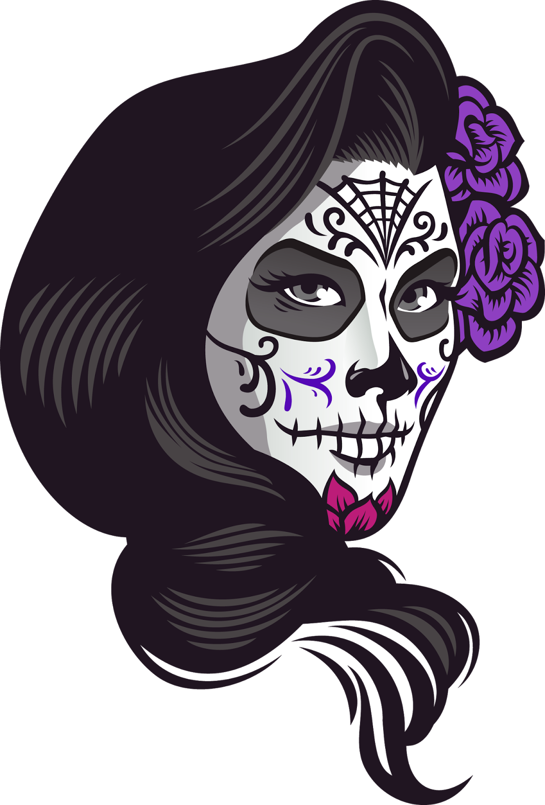 Cosas En Png - Dia De Muertos Catrina Png Clipart (1084x1600), Png Download