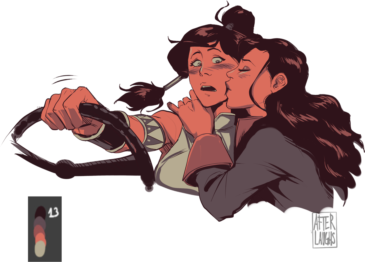 Why Do People Pair Korra And Asami As A Couple And - Korrasami Transparent Clipart (1250x896), Png Download