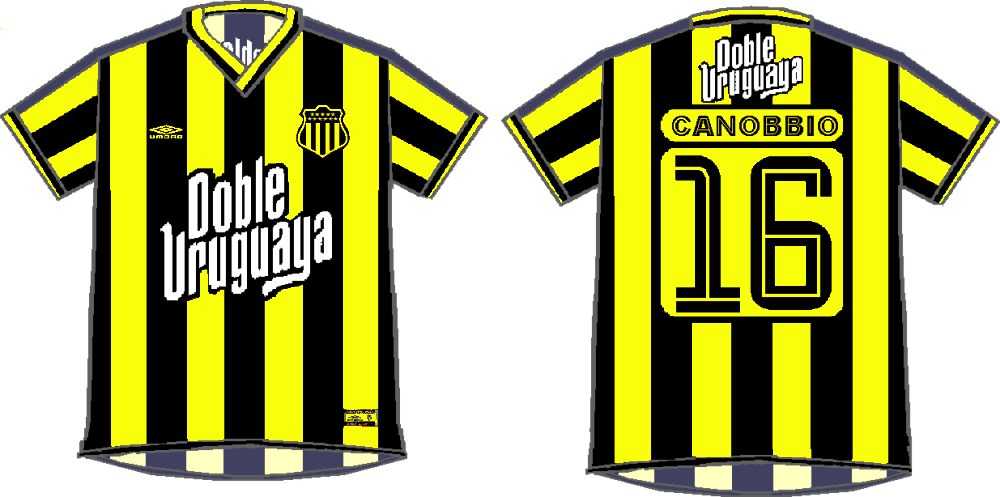 2002 Camiseta Peñarol - Camiseta De Peñarol Png Clipart (1000x497), Png Download