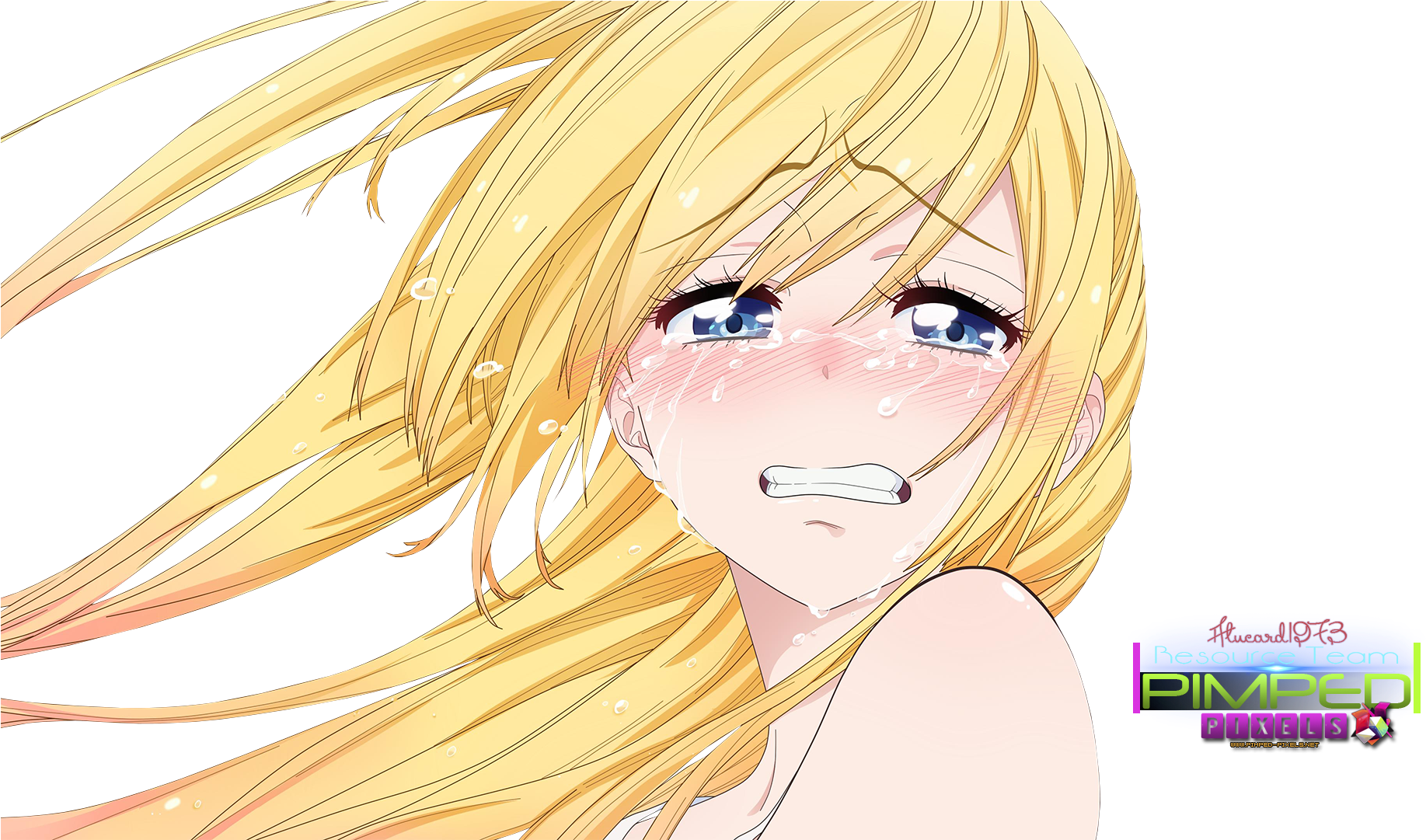 Anime Girl Crying Clipart (1850x1080), Png Download
