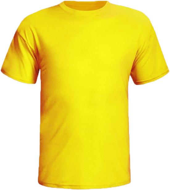 Camiseta Lisa Destaq - Yellow Blank T Shirt Clipart (600x800), Png Download