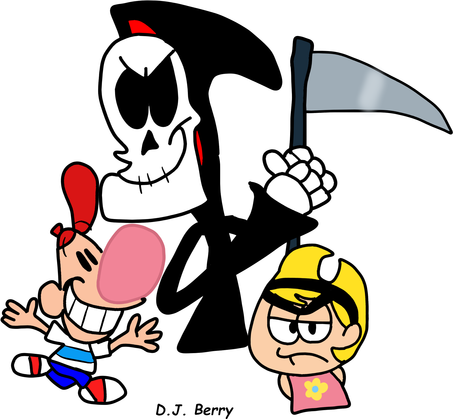 Grim, Billy And Mandy - Grim Reaper Billy And Mandy Base Clipart (2000x1920), Png Download