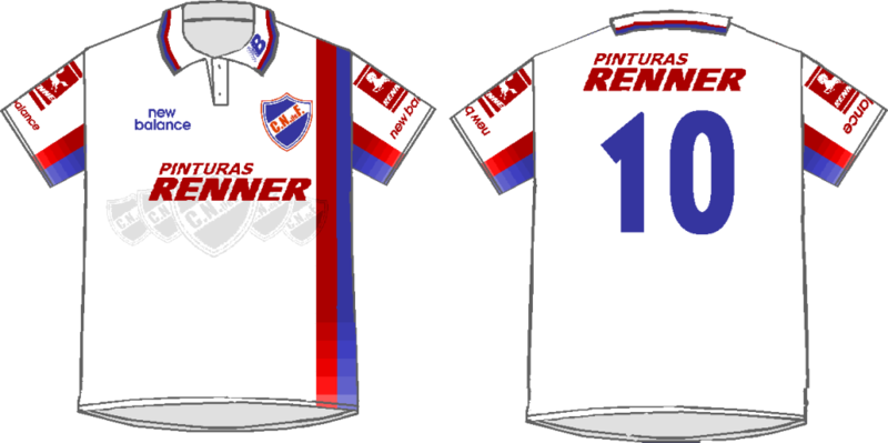 1998 Camiseta Nacional - Club Nacional De Football Clipart (800x399), Png Download