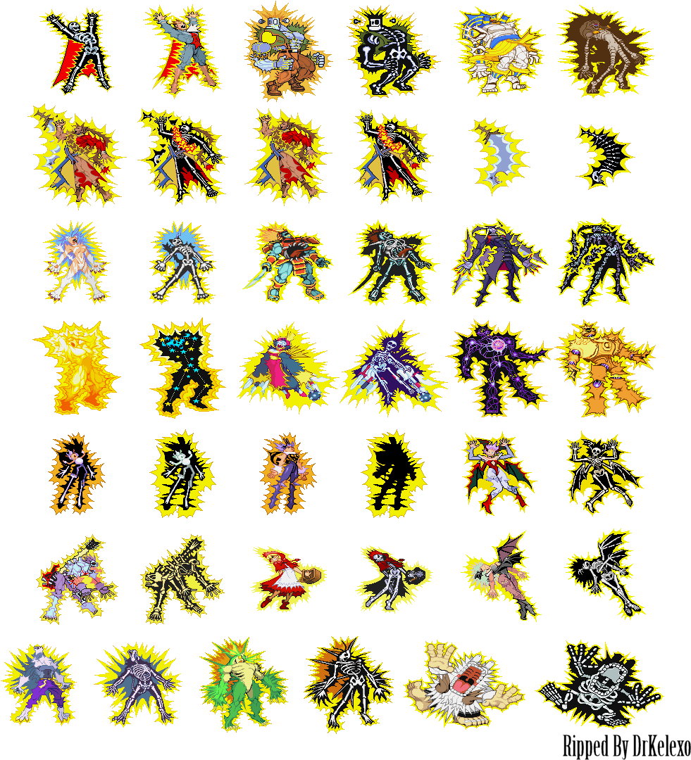 Slicedplayers 24 May 2010 - X Ray Sprites Darkstalkers Clipart (1024x1080), Png Download