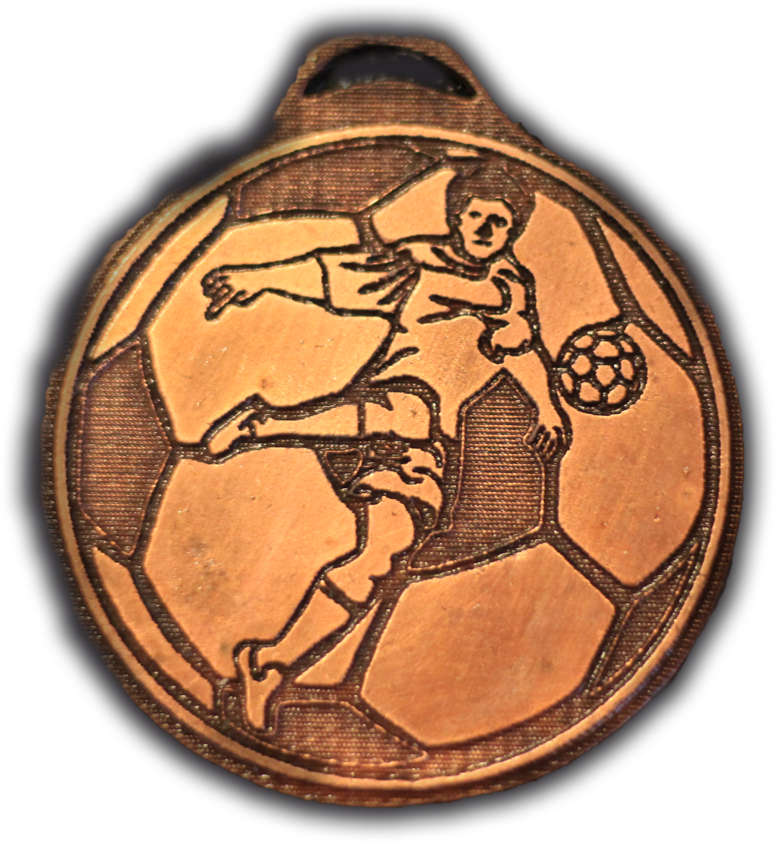 Medalla Futbol Con Jugador Y Pelota Df-001 - Shot Put Clipart (1852x1852), Png Download