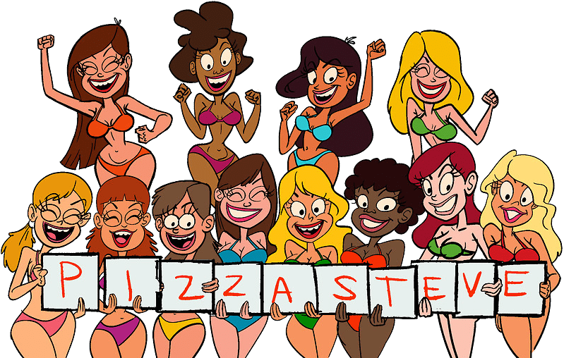 Uncle Grandpa Pizza Steve Girls Clipart (927x541), Png Download