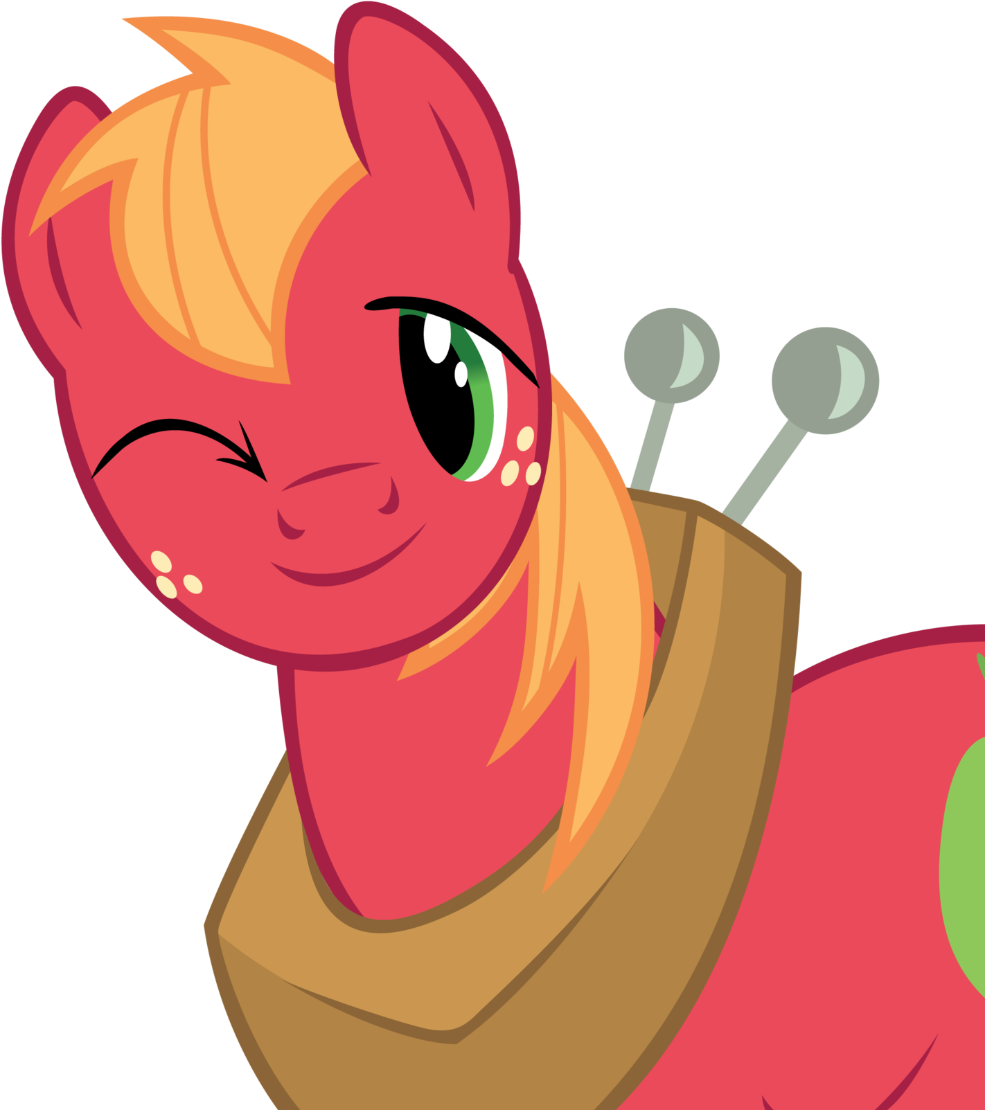 Big Mac Wink By - Big Mac Mlp Vector Clipart (1600x1679), Png Download