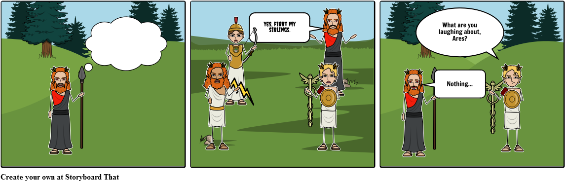 Ares Cartoon - Cartoon Clipart (1164x385), Png Download