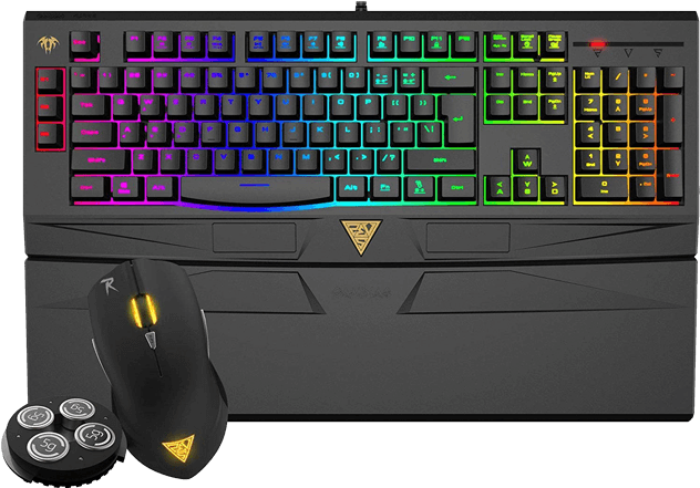 Ares 7 Color Combo, 4000 Dpi, Wired Usb, Black, Gaming - Gamdias Gkc6011 Gaming Keyboard Clipart (700x700), Png Download
