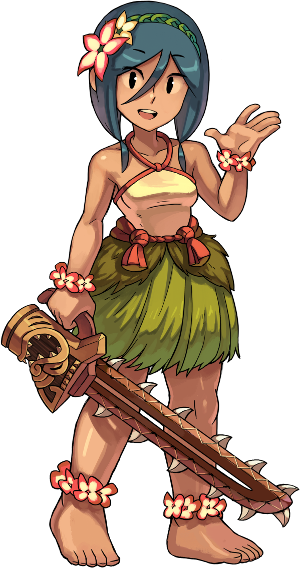 An Action Rpg By The Creators Of Skullgirls [ongoing - Indivisible Leilani Clipart (620x1153), Png Download