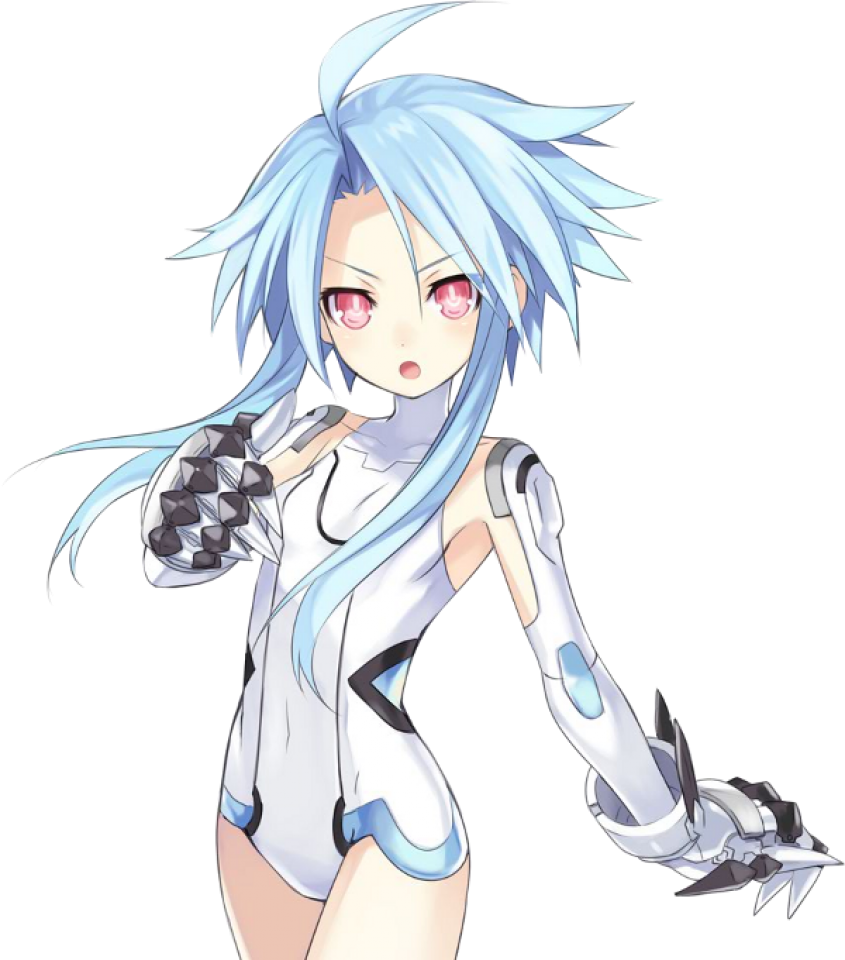 Neptunia Blanc White Heart Clipart (845x960), Png Download